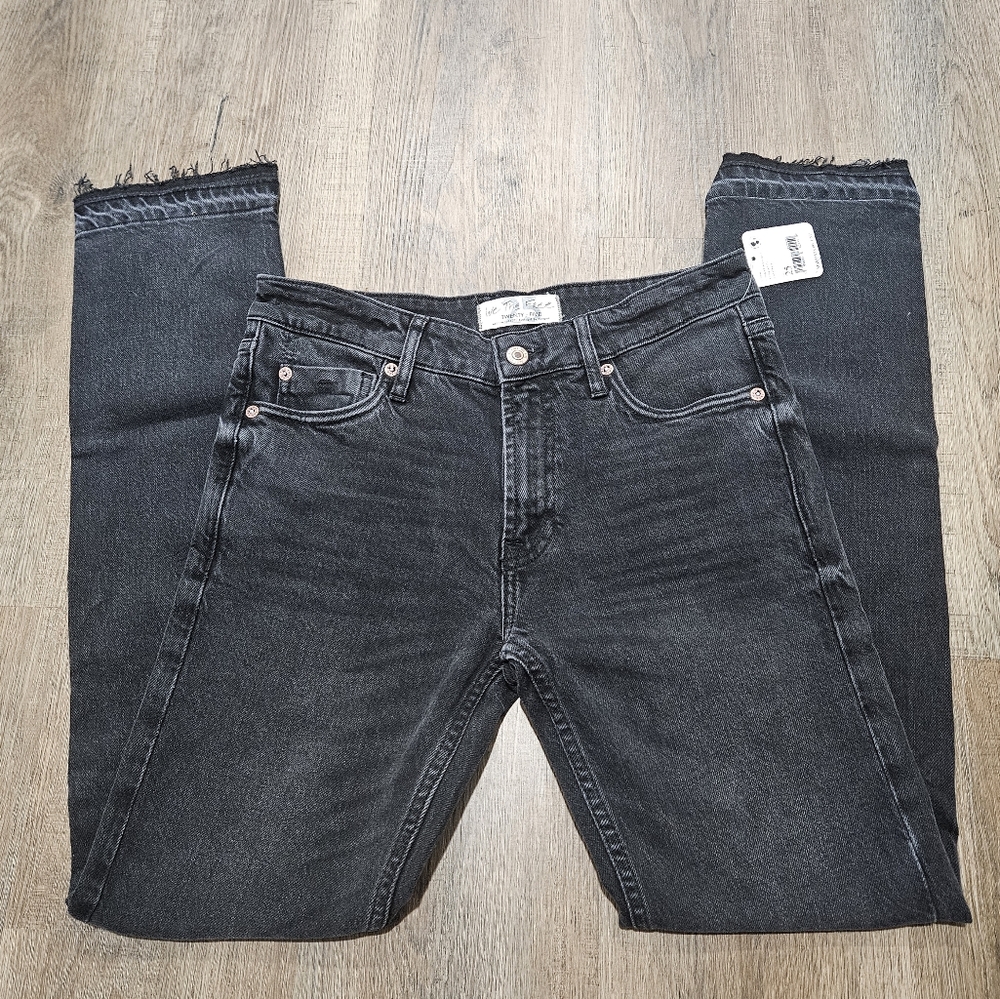 Free People We the Free Cuffed Slim Boyfriend Jean, Faded Black, 25 - Picture 8 of 12